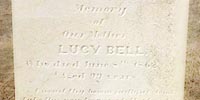 Lucy Bell's headstone